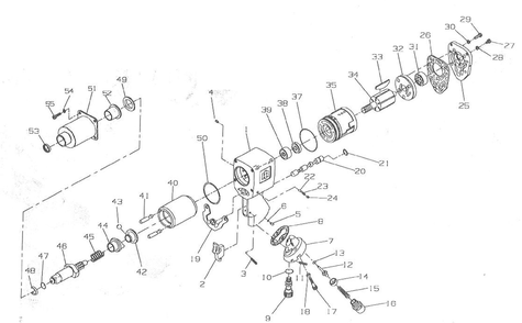Part Location Diagram of 223-58 Ingersoll Rand Washers